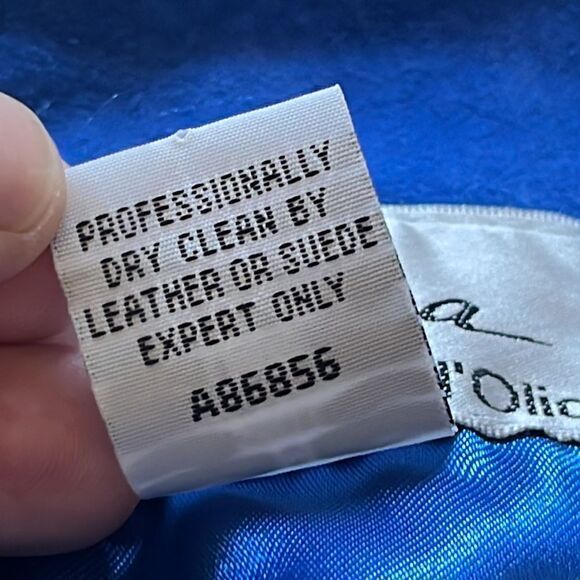 Leather Linea by Louis Dell'Olio Fully Lined Jacket Size M Royal Blue EUC - Picture 16 of 16